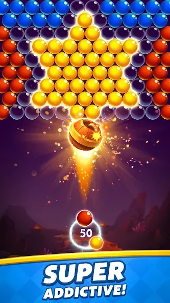 Bubble Shooter MOD APK — Безлимитные жизни и бонусы — скриншот 1