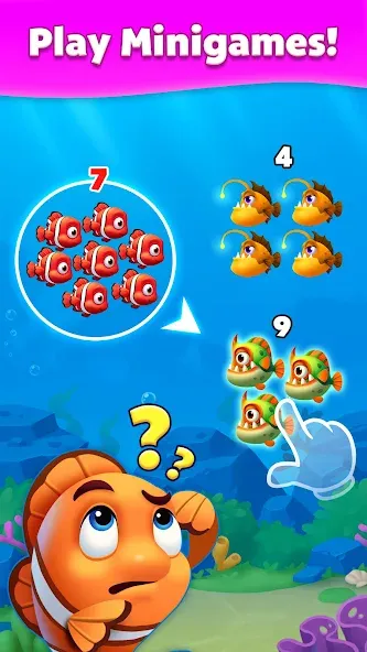 Solitaire Fish (Мод Безлимитные монеты и подсказки) — скриншот 3 Solitaire Fish (Мод Безлимитные монеты и подсказки) — скриншот 3
