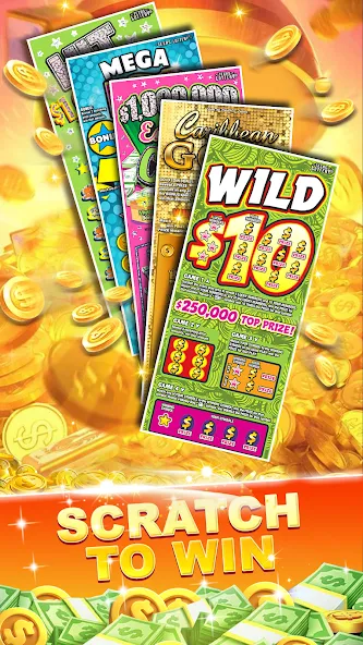 Lottery Scratchers Master MOD APK на Android — Неограниченные билеты и быстрые выигрыши — скриншот 2