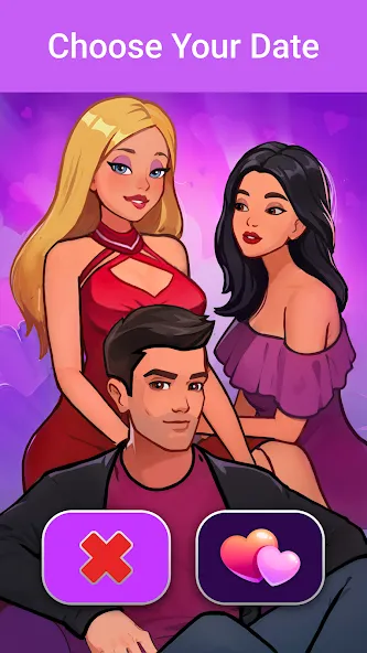 LUV: Anime Girls Adult Game XX MOD APK — Открыты все сцены и уровни — скриншот 2