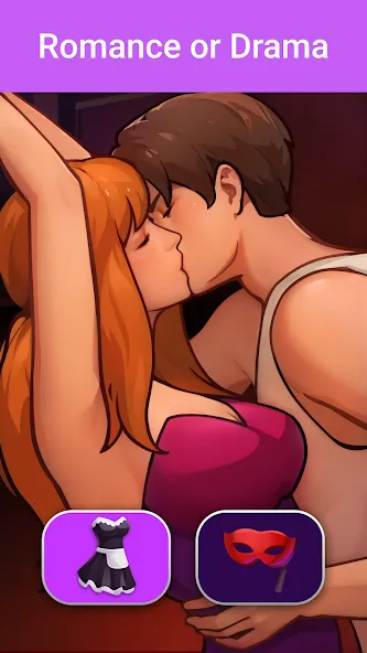 LUV: Anime Girls Adult Game XX MOD APK — Открыты все сцены и уровни — скриншот 3