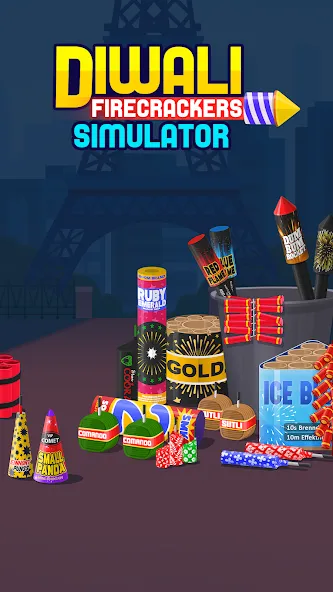 Diwali Firecrackers Simulator (Мод Неограниченные петарды и фейерверки) — скриншот 1