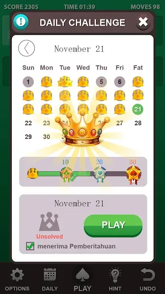 Скачать Solitaire. (Мод: Без рекламы и безлимитные подсказки) на Андроид — скриншот 3