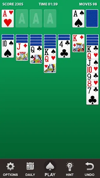 Скачать Solitaire. (Мод: Без рекламы и безлимитные подсказки) на Андроид — скриншот 5
