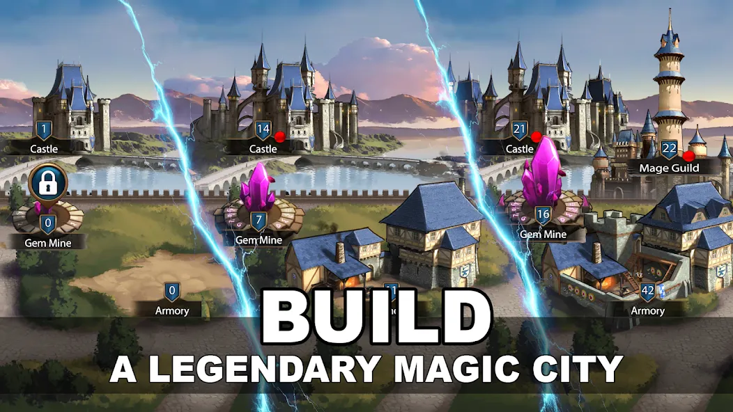 Era of Magic Wars на Андроид — Мод Безлимитные ресурсы и усиленная магия — скриншот 1