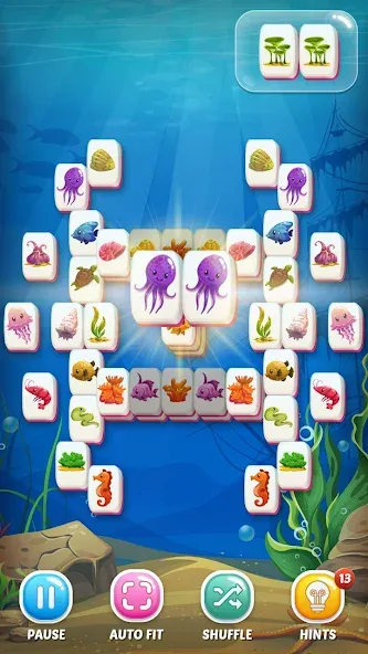 Взломанная Mahjong Fish на Андроид — Безлимитные монеты и подсказки — скриншот 2
