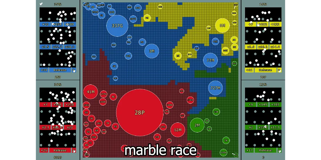 Скачать Marble Race and Territory War MOD APK — Безлимитные монеты и открыты все уровни — скриншот 1