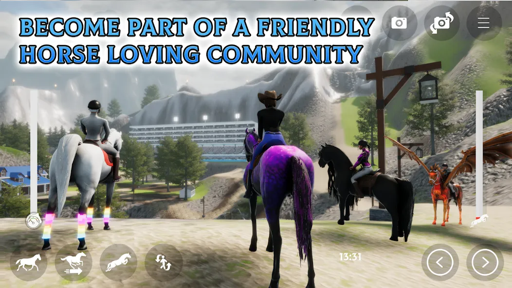 Скачать Horse Academy - Equestrian MMO (Мод: Бесконечные деньги и редкие лошади) на Андроид — скриншот 4