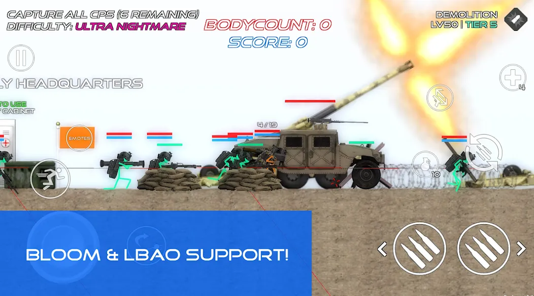 Stick Warfare: Blood Strike — Взломанная версия (Безлимитные патроны и здоровье) — скриншот 2
