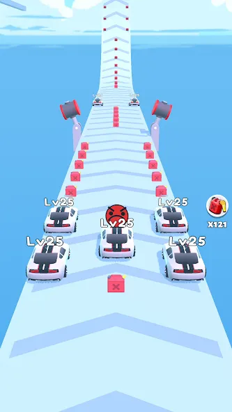 Скачать Merge Car Run - Evolution Race с модом — Много денег и все машины — скриншот 3