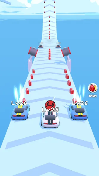 Скачать Merge Car Run - Evolution Race с модом — Много денег и все машины — скриншот 4