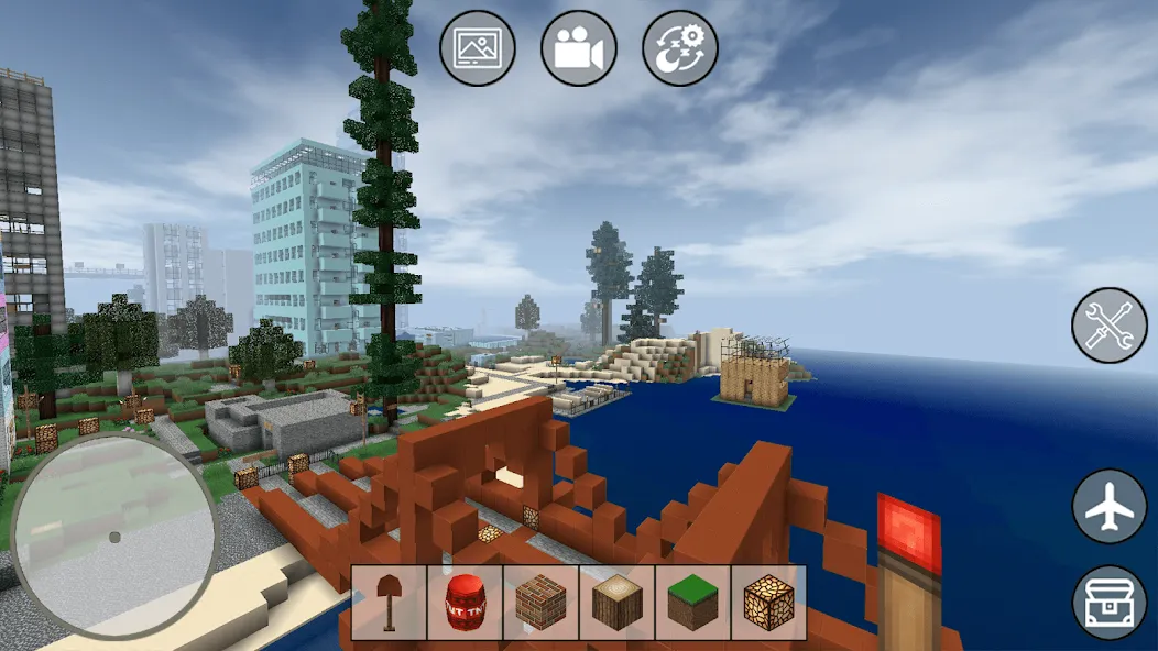 Mini Block Craft MOD APK — Бесконечные ресурсы и новые блоки — скриншот 1