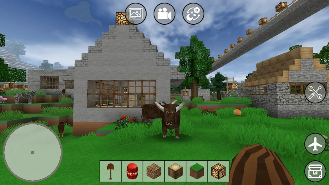 Mini Block Craft MOD APK — Бесконечные ресурсы и новые блоки — скриншот 2