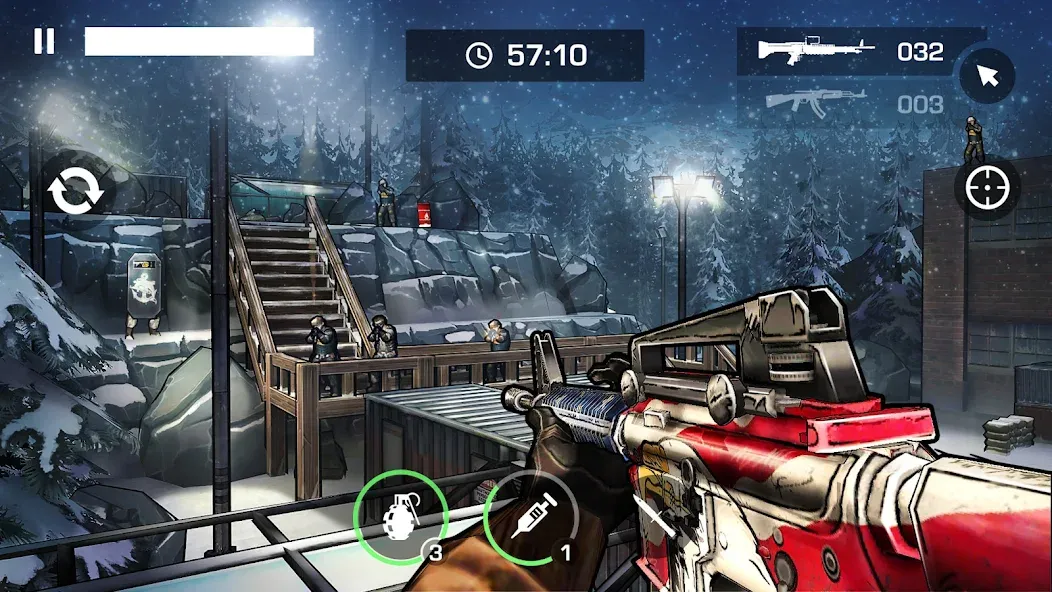 Скачать взломанную Gun Shooting Games Offline FPS — Безлимитные патроны и открыто оружие — скриншот 1