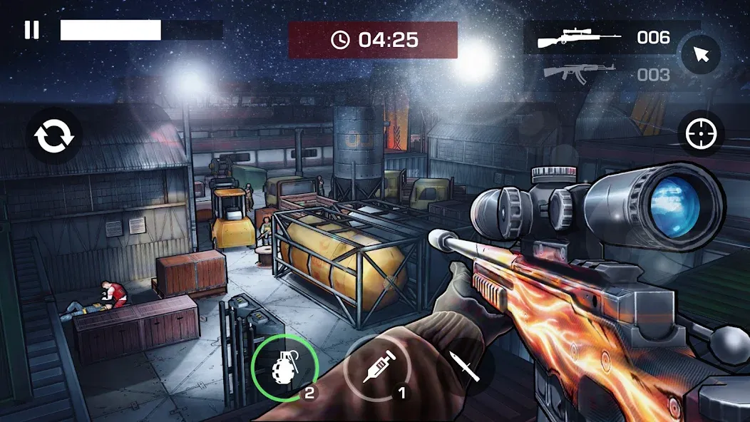 Скачать взломанную Gun Shooting Games Offline FPS — Безлимитные патроны и открыто оружие — скриншот 2