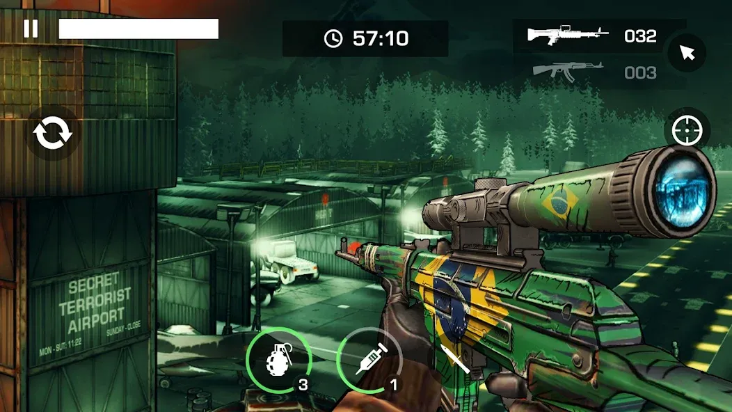 Скачать взломанную Gun Shooting Games Offline FPS — Безлимитные патроны и открыто оружие — скриншот 4