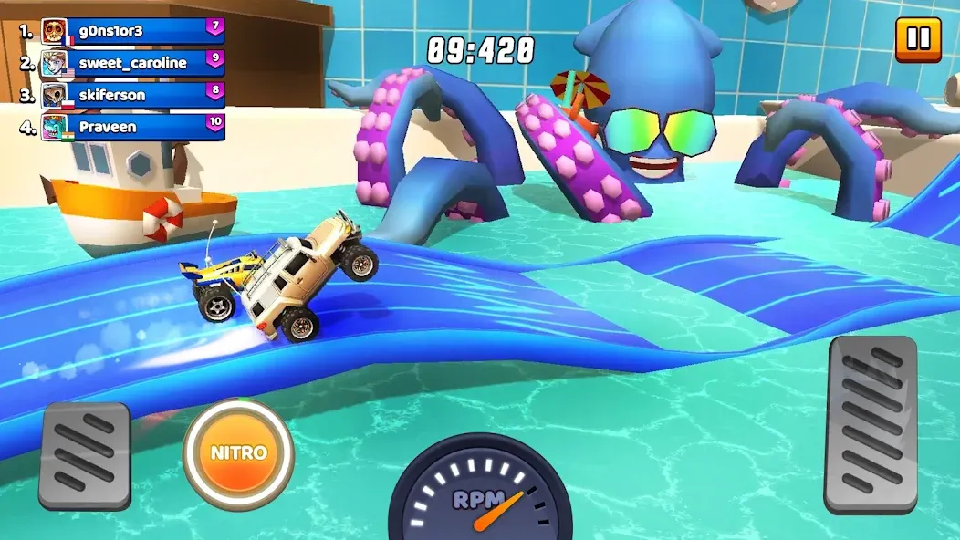 Скачать Nitro Jump - Car Racing MOD APK — Безлимитные деньги и топливо — скриншот 2