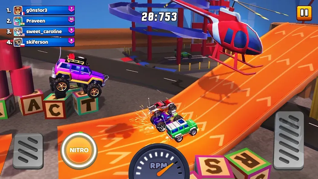 Скачать Nitro Jump - Car Racing MOD APK — Безлимитные деньги и топливо — скриншот 3