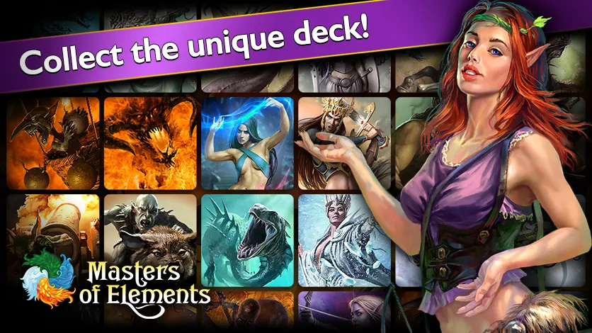 Скачать Masters of Elements－Online CCG на телефон — Безлимитные ресурсы и все карты — скриншот 2