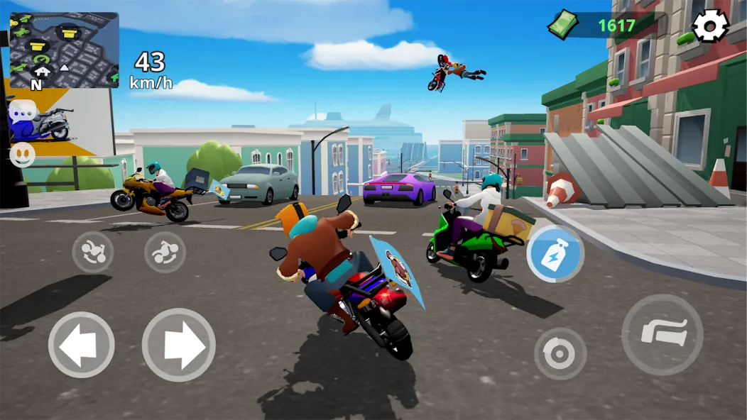 Скачать Moto City: Mad Bike Delivery — Безлимитные деньги и все байки открыты — скриншот 2 Скачать Moto City: Mad Bike Delivery — Безлимитные деньги и все байки открыты — скриншот 2