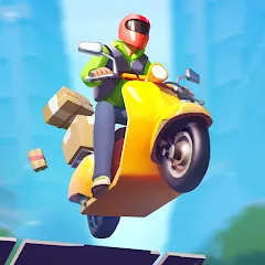 Скачать Moto City: Mad Bike Delivery — Безлимитные деньги и все байки открыты