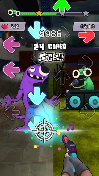 Beat Shooter Night: Rap Battle на Андроид — Безлимитные деньги и все песни открыты — скриншот 3