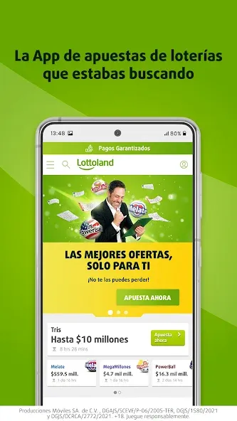 Скачать Lottoland: Lotería & Casino на Андроид — Безлимитные деньги и джекпоты — скриншот 1 Скачать Lottoland: Lotería & Casino на Андроид — Безлимитные деньги и джекпоты — скриншот 1