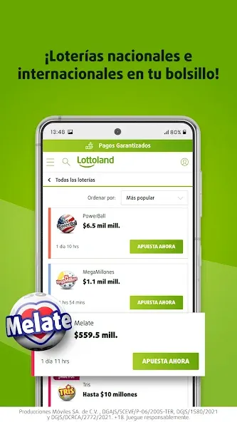 Скачать Lottoland: Lotería & Casino на Андроид — Безлимитные деньги и джекпоты — скриншот 2 Скачать Lottoland: Lotería & Casino на Андроид — Безлимитные деньги и джекпоты — скриншот 2