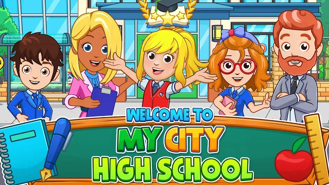 Скачать My City : High School — Модификация Безлимитные деньги и все локации — скриншот 1 Скачать My City : High School — Модификация Безлимитные деньги и все локации — скриншот 1