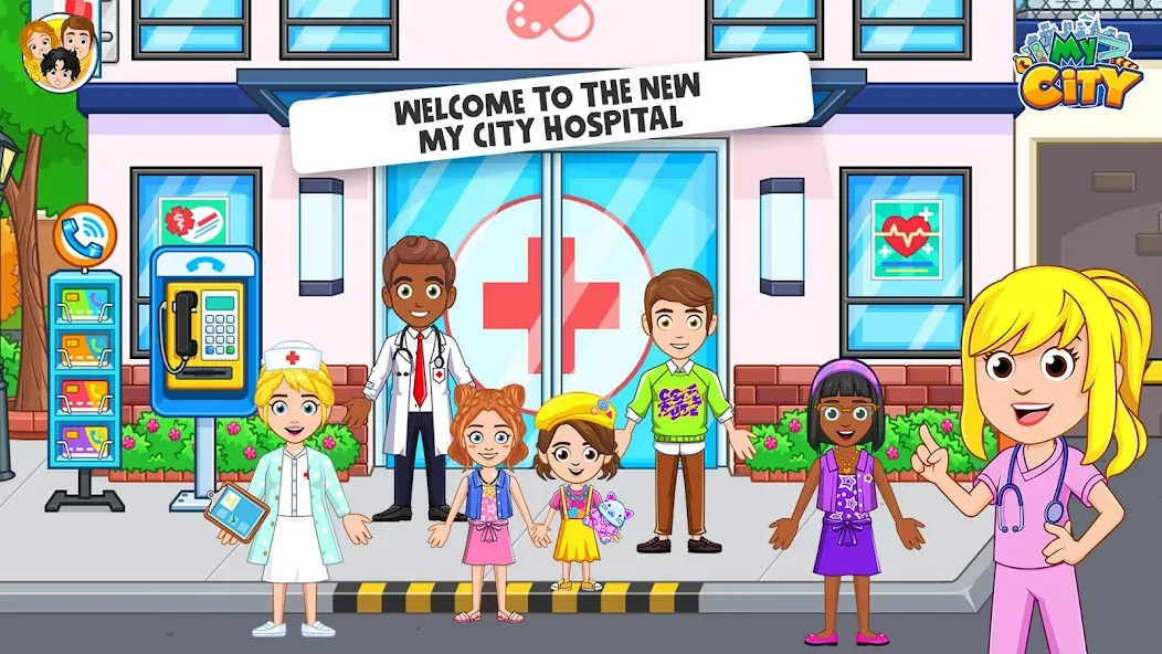 Скачать взлом My City : Hospital на Андроид — Открыты все отделения и безлимитные деньги — скриншот 1