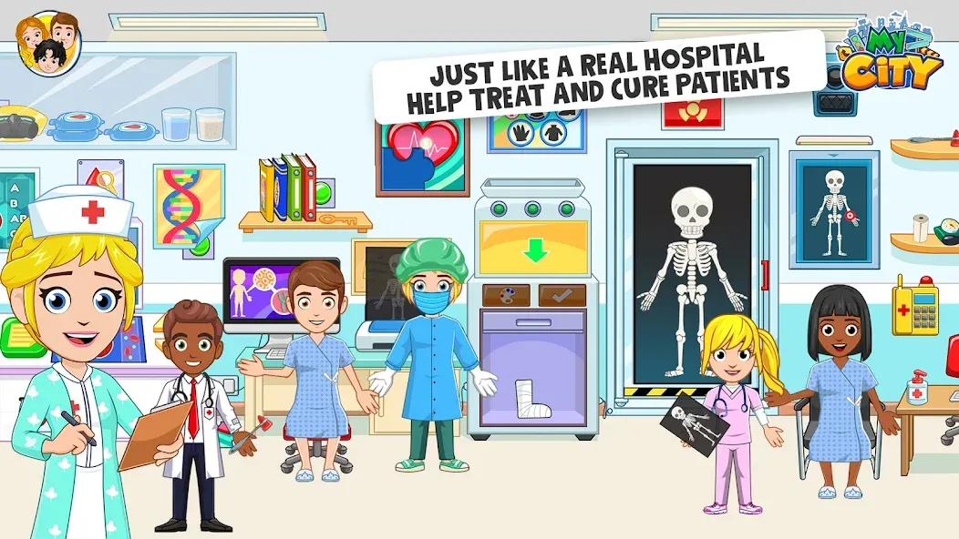 Скачать взлом My City : Hospital на Андроид — Открыты все отделения и безлимитные деньги — скриншот 2