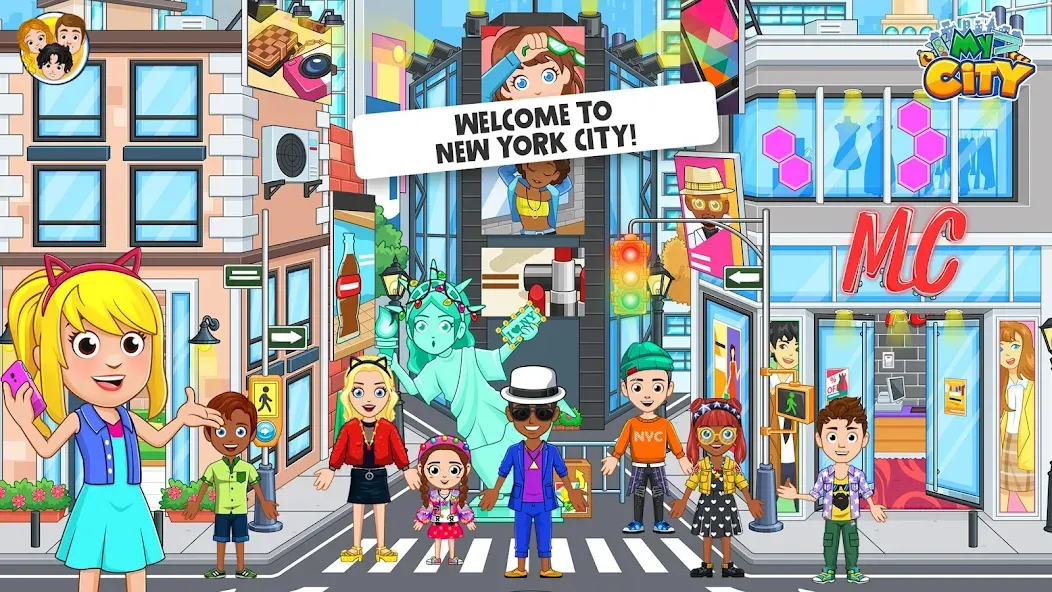 Скачать My City: NewYork Trip MOD APK — Безлимитные деньги и всё открыто — скриншот 1