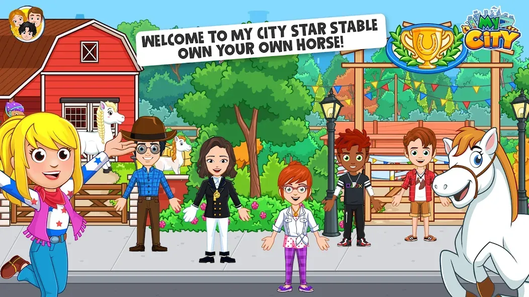 Скачать My City: Star Horse Stable (Мод: Безлимитные монеты и лошади) на Андроид — скриншот 1
