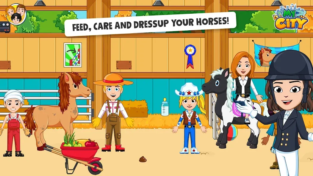 Скачать My City: Star Horse Stable (Мод: Безлимитные монеты и лошади) на Андроид — скриншот 2