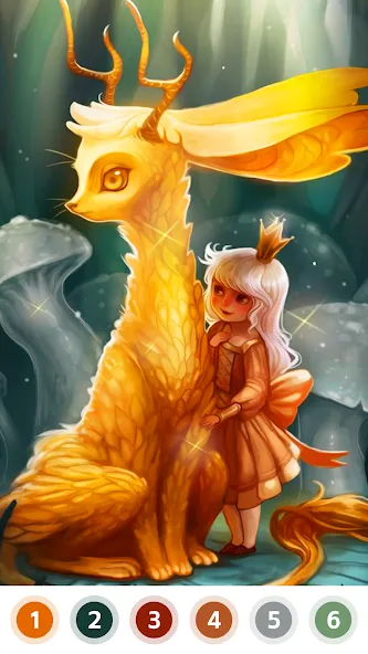 Myth & Fairy Color by Number MOD APK — Разблокированы все рисунки и цвета — скриншот 3