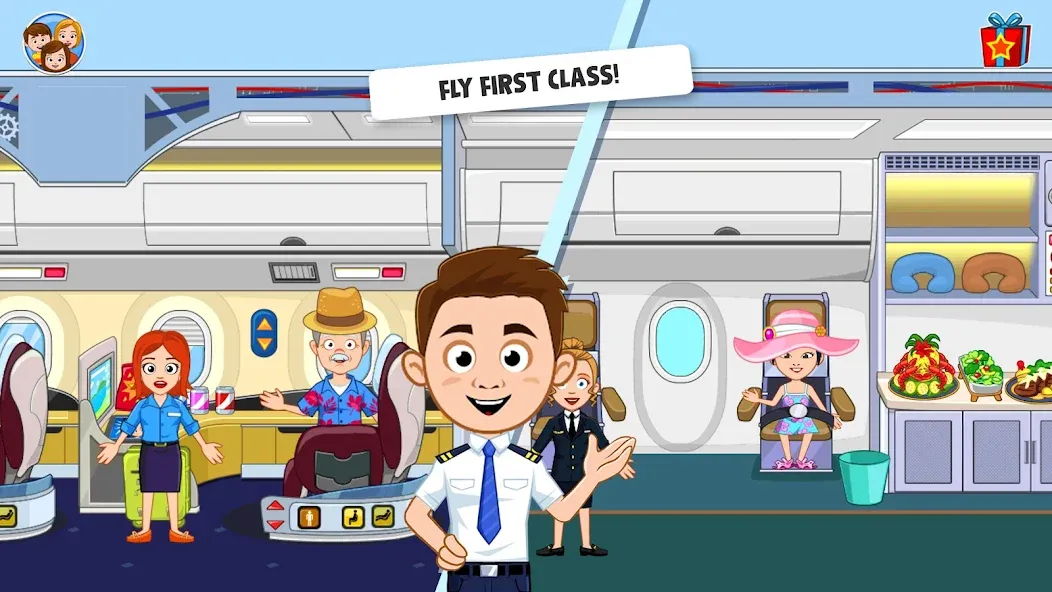 My Town Airport games for kids MOD — Открыты все локации и персонажи на Андроид — скриншот 2 My Town Airport games for kids MOD — Открыты все локации и персонажи на Андроид — скриншот 2
