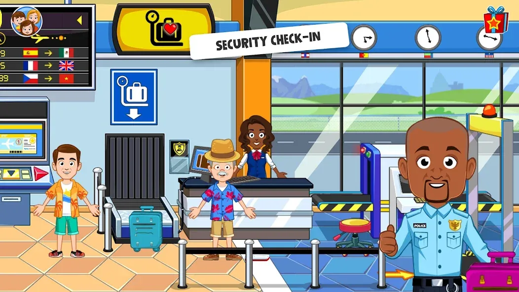 My Town Airport games for kids MOD — Открыты все локации и персонажи на Андроид — скриншот 3 My Town Airport games for kids MOD — Открыты все локации и персонажи на Андроид — скриншот 3