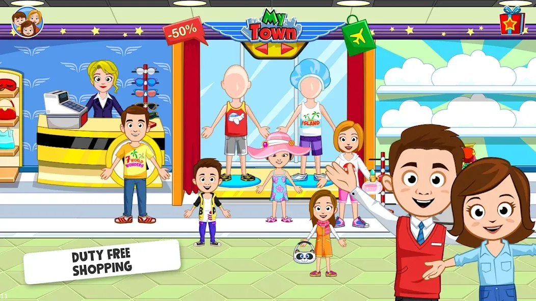 My Town Airport games for kids MOD — Открыты все локации и персонажи на Андроид — скриншот 4 My Town Airport games for kids MOD — Открыты все локации и персонажи на Андроид — скриншот 4