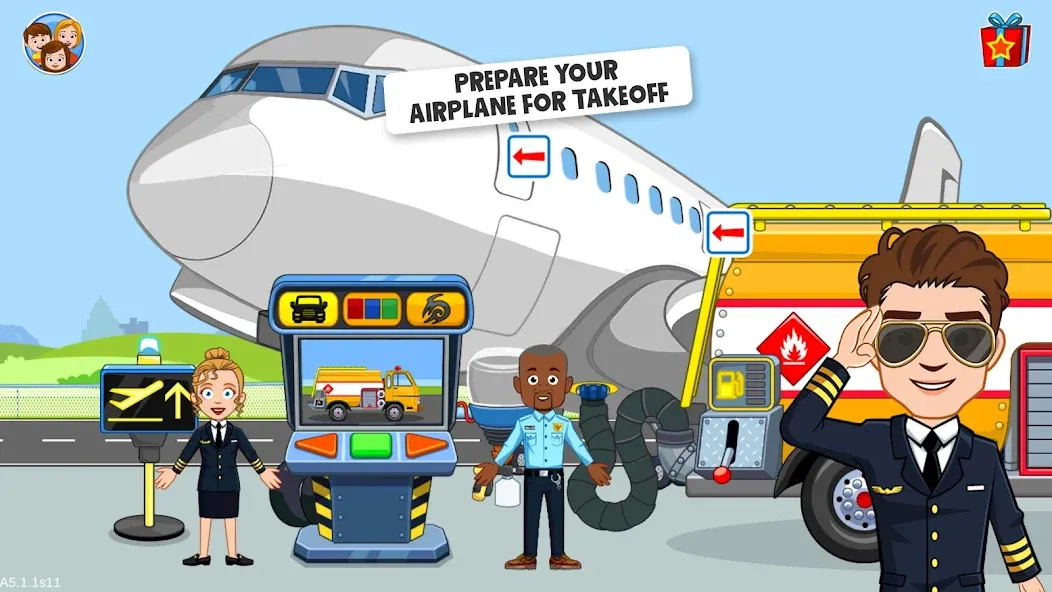 My Town Airport games for kids MOD — Открыты все локации и персонажи на Андроид — скриншот 5 My Town Airport games for kids MOD — Открыты все локации и персонажи на Андроид — скриншот 5