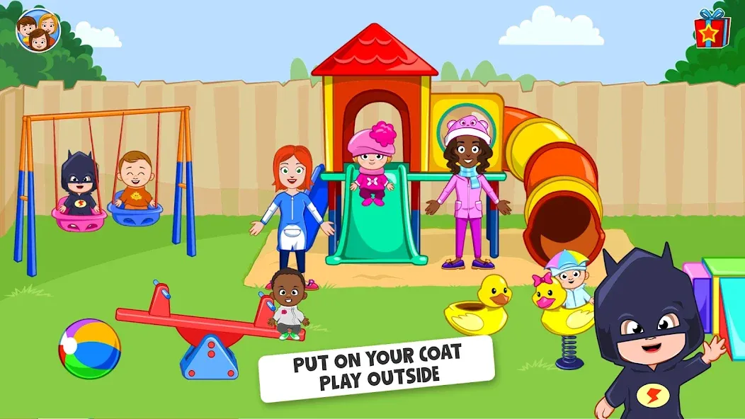 Взлом My Town : Daycare Game — Безлимитные деньги и все персонажи открыты — скриншот 1