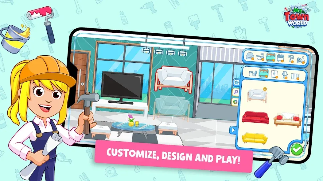 Скачать My Town World - Mega Doll City на Андроид — Открыты все локации и персонажи — скриншот 2
