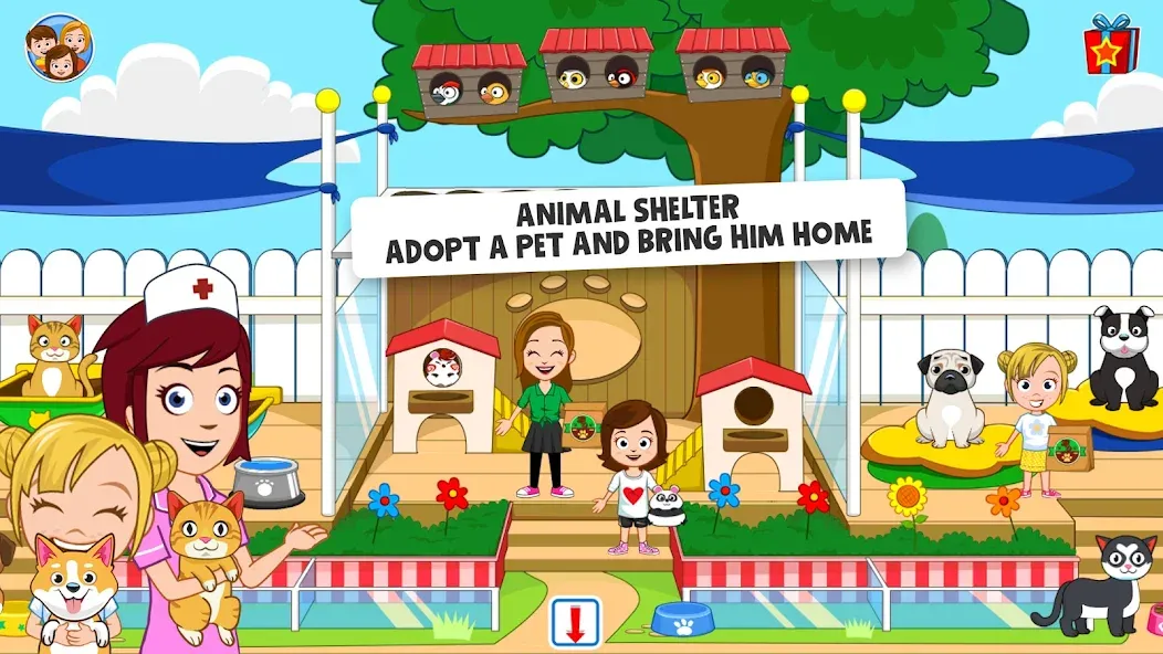 My Town: Pet games & Animals — Взломанная версия (Безлимитные деньги и все питомцы открыты) — скриншот 4 My Town: Pet games & Animals — Взломанная версия (Безлимитные деньги и все питомцы открыты) — скриншот 4