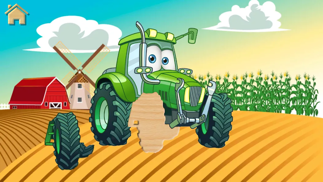 Скачать взломанную Car Puzzles for Toddlers — Открыты все пазлы и машины — скриншот 1