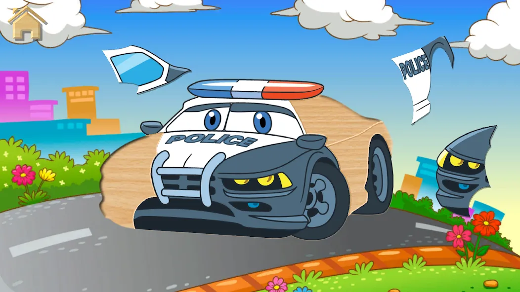 Скачать взломанную Car Puzzles for Toddlers — Открыты все пазлы и машины — скриншот 2