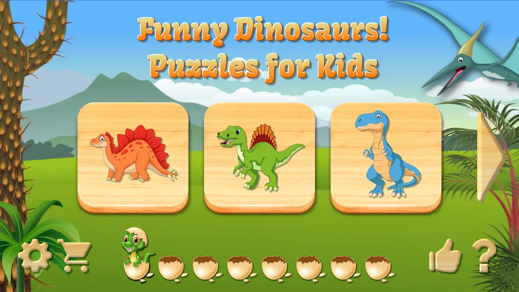 Dino Puzzle на Андроид — Без рекламы и все пазлы открыты — скриншот 1