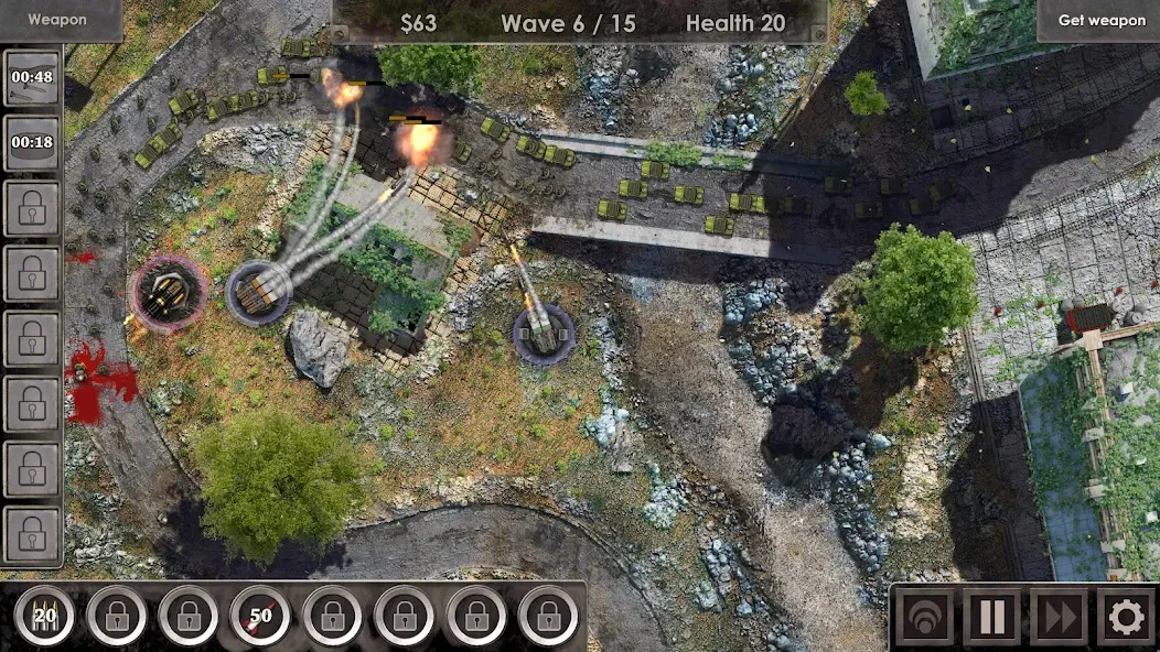 Defense Zone 3 HD — Взломанная версия (Безлимитные деньги и улучшения) — скриншот 1 Defense Zone 3 HD — Взломанная версия (Безлимитные деньги и улучшения) — скриншот 1