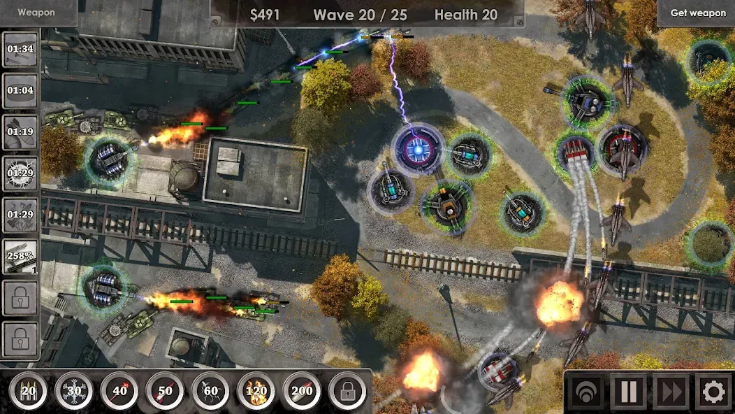 Defense Zone 3 Ultra HD MOD APK — Безлимитные деньги и все уровни — скриншот 2