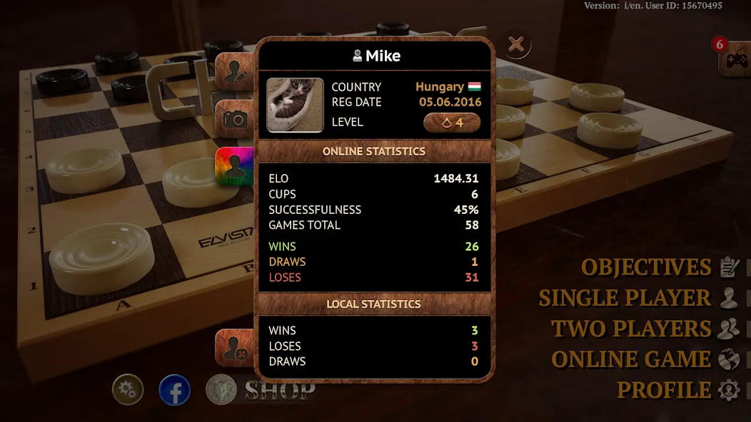 Скачать Checkers Online Elite — Модификация Без рекламы и открыты все режимы — скриншот 5
