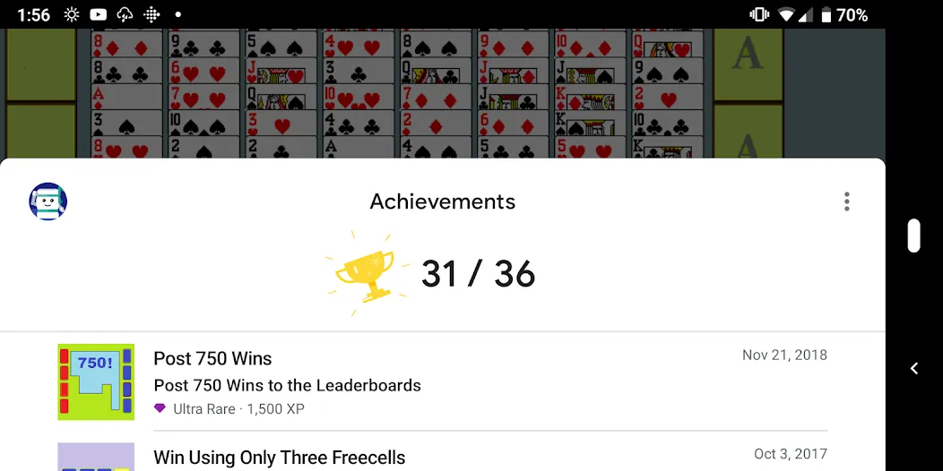 FreeCell with Leaderboards MOD APK на Android — Открыты все уровни и функции — скриншот 4