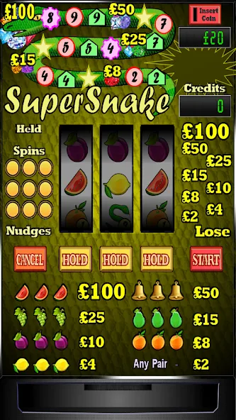 Super Snake Slot Machine MOD APK на Android — Безлимитные монеты и бонусы — скриншот 1